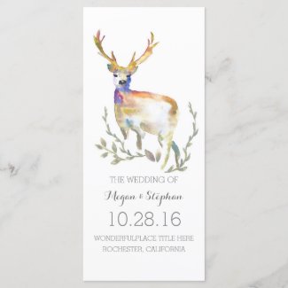 Deer Antlers Wedding Programs