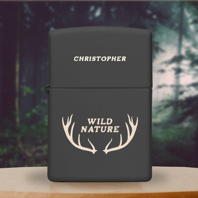 Deer Antlers & Wild Nature Zippo Lighter (Deer Antlers & Wild Nature Zippo Lighter)