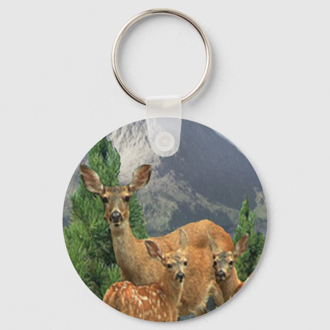 Deer art keychain (Front)