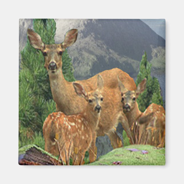 Deer art magnet (Front)