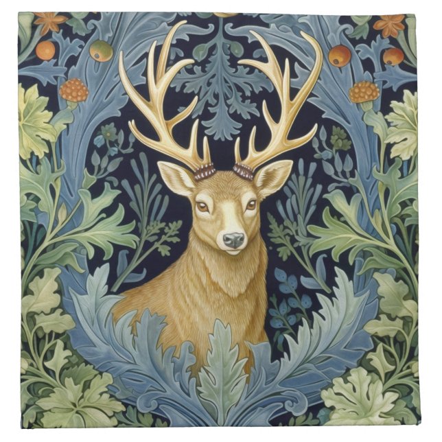 Deer art nouveau cloth napkin (Front)
