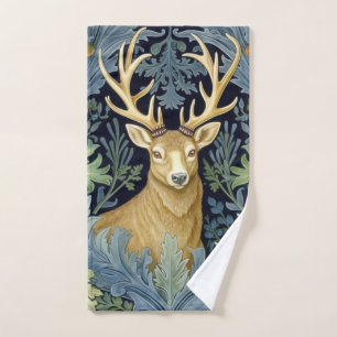 Deer art nouveau hand towel