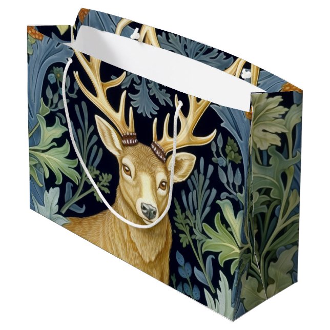 Deer art nouveau large gift bag (Back Angled)