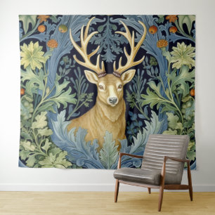 Deer art nouveau tapestry