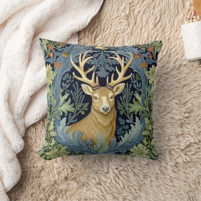 Deer art nouveau throw pillow (Blanket)