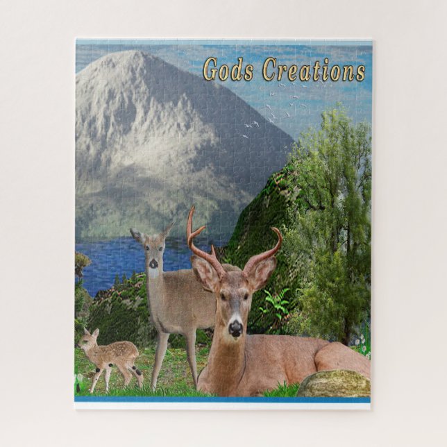 Deer art posters jigsaw puzzle (Vertical)