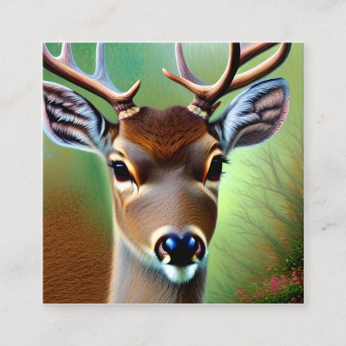 Deer Art Square Business Card