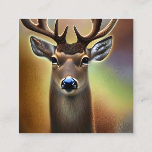 Deer Art Square Business Card