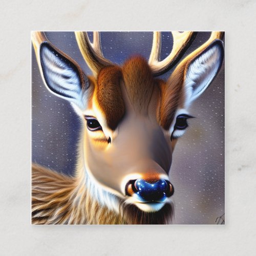 Deer Artwork Square Business Card