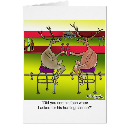 Deer Asking For a Hunting License Cards (Front)
