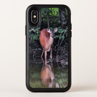 Deer at Forest Pond OtterBox iPhone X Case