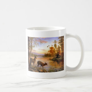 Deer At Lake Coffee Mug