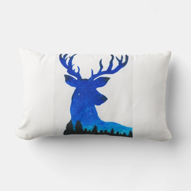 Deer at Night Pillow (Front)