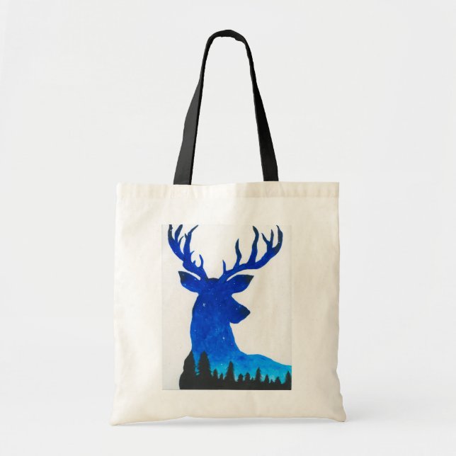 Deer at Night Tote Bag (Front)