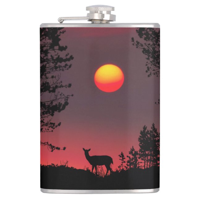 Deer at Sunset Flask (Front)