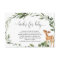 Deer baby shower eucalyptus greenery book request