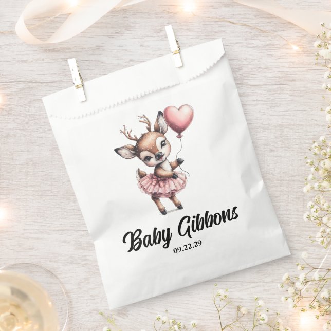 Deer Baby Shower Favor Bag (Clipped)
