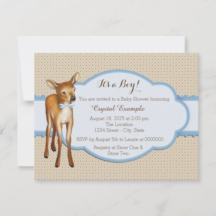 Deer Baby Shower Invitation | Zazzle.com