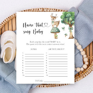 Deer baby shower - Name that Baby Song