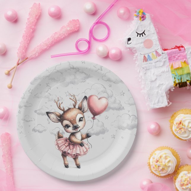 Deer Baby Shower Paper Plates (Party)