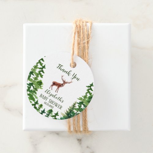 Deer Baby Shower Thank You Favor Tags