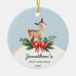 Deer Baby's First Christmas Ornament