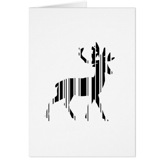 DEER BAR CODE Stag Barcode Pattern Design Cards (Front)