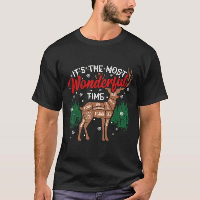 Deer Bbq Funny Grilling Bbq Pitmaster Christmas Rb T-Shirt (Front)