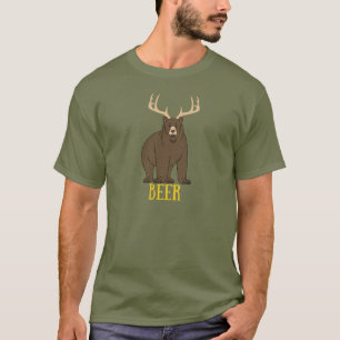 Deer + Bear = Beer funny t-shirt