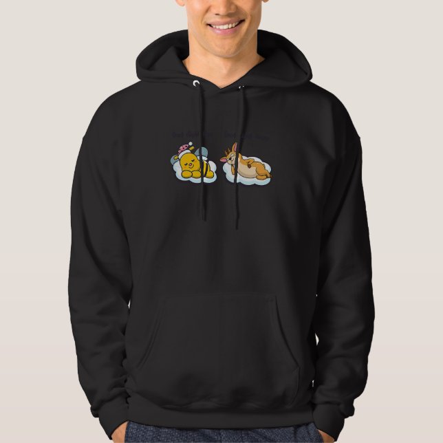 deer bee night sleeping dreaming hoodie (Front)