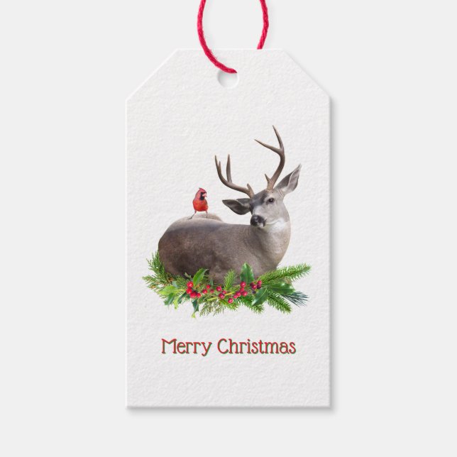 Deer Bird Gift Tags (Front)