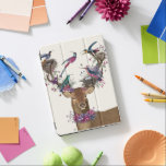Deer Birdkeeper, Tropical Bird Nests iPad Pro Cover<br><div class="desc">Deer Birdkeeper,  Tropical Bird Nests by Fab Funky. Features a deer with its feathery friends nesting in its antlers. | 192149D</div>
