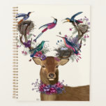Deer Birdkeeper, Tropical Bird Nests Planner<br><div class="desc">Deer Birdkeeper,  Tropical Bird Nests by Fab Funky. Features a deer with its feathery friends nesting in its antlers. | 192149D</div>