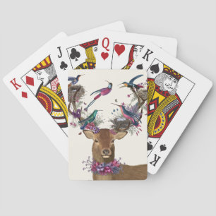 Deer Birdkeeper, Tropical Bird Nests Poker Cards