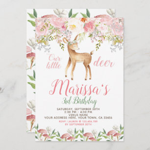 Deer Birthday Invitation