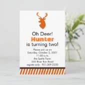 Deer Birthday Invitation (Standing Front)