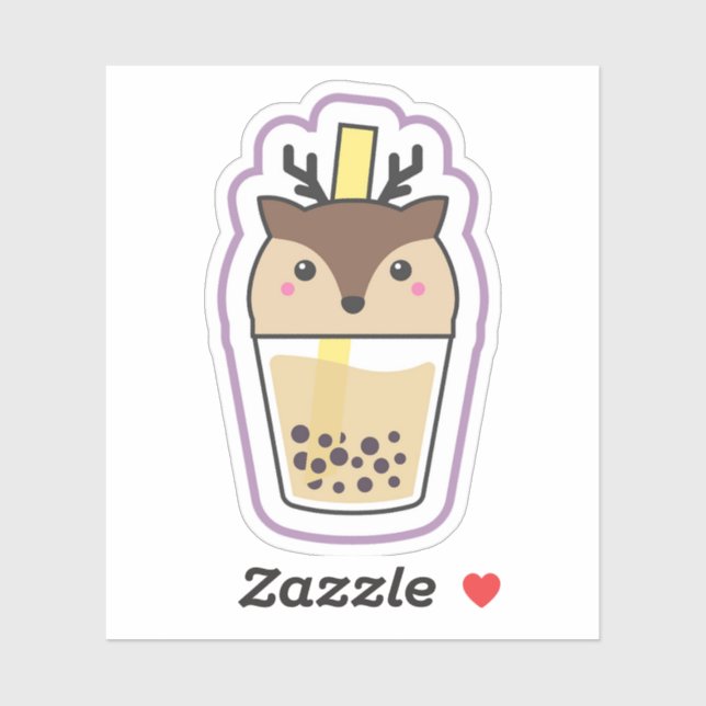 Deer boba sticker (Sheet)