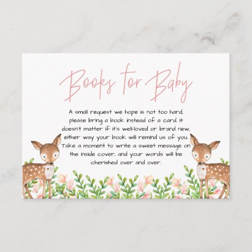 Deer Books for Baby Oh Deer Baby Shower Enclosure Card