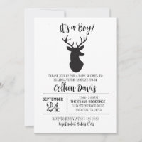 Deer Boy Baby Shower Invitation –