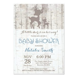 Deer Boy Baby Shower Invitation Rustic Woodland Bibobi Review