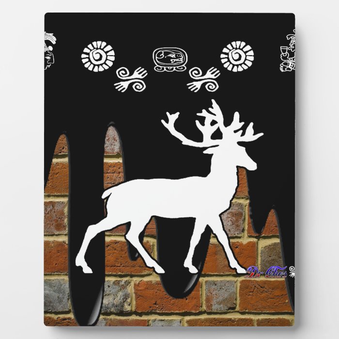 DEER BRICK BACKGROUND PRODUCTS DISPLAY PLAQUE