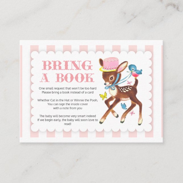 Deer Bring a Book Instead of a Card Insert (Front)