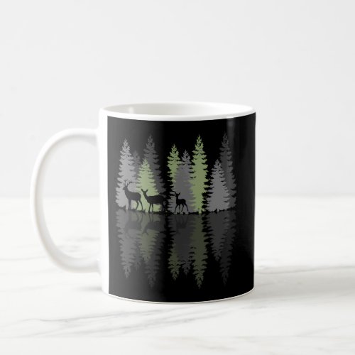 Deer Buck Doe Fawn Wilderness Trees Hunting Campin Coffee Mug