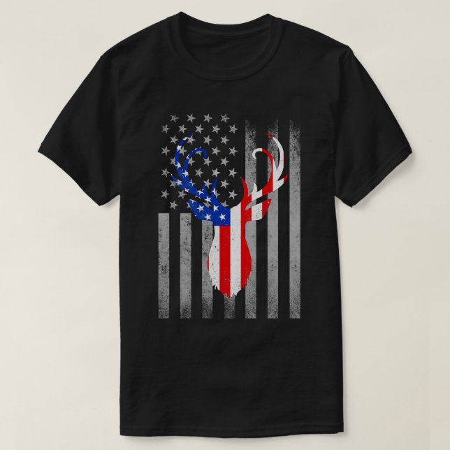 Deer buck hunter American  Hunting T-Shirt (Design Front)