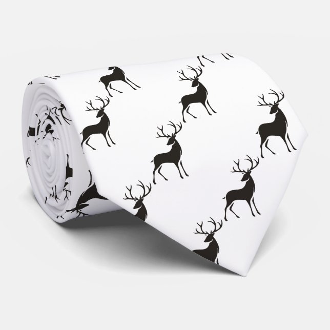 Deer Buck Hunter  Neck Tie (Rolled)