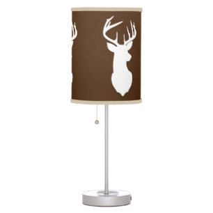Deer Buck Hunter Nursery Lamp Brown/Khaki Trim