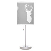 Deer Buck Hunter Nursery Lamp Gray/White Trim (Right)