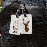 Deer Buck Hunter Rustic Custom Luggage Tag<br><div class="desc">Luggage tag is perfect for anyone that loves hunting,  deer,  bucks,  or rustic woodland designs.</div>