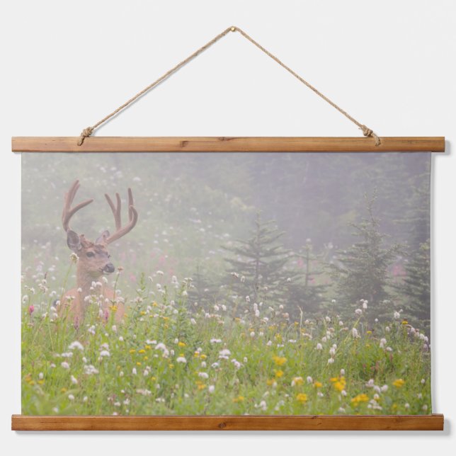 Deer Buck | Mount Rainier National Park Hanging Tapestry (Front)
