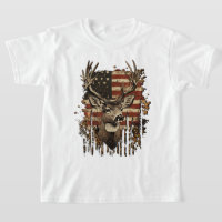 Deer, Buck Season USA Flag